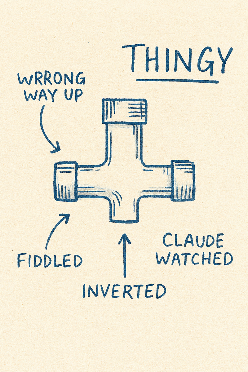 Sketch of the infamous upside-down valve thingy, annotated mid-saga.